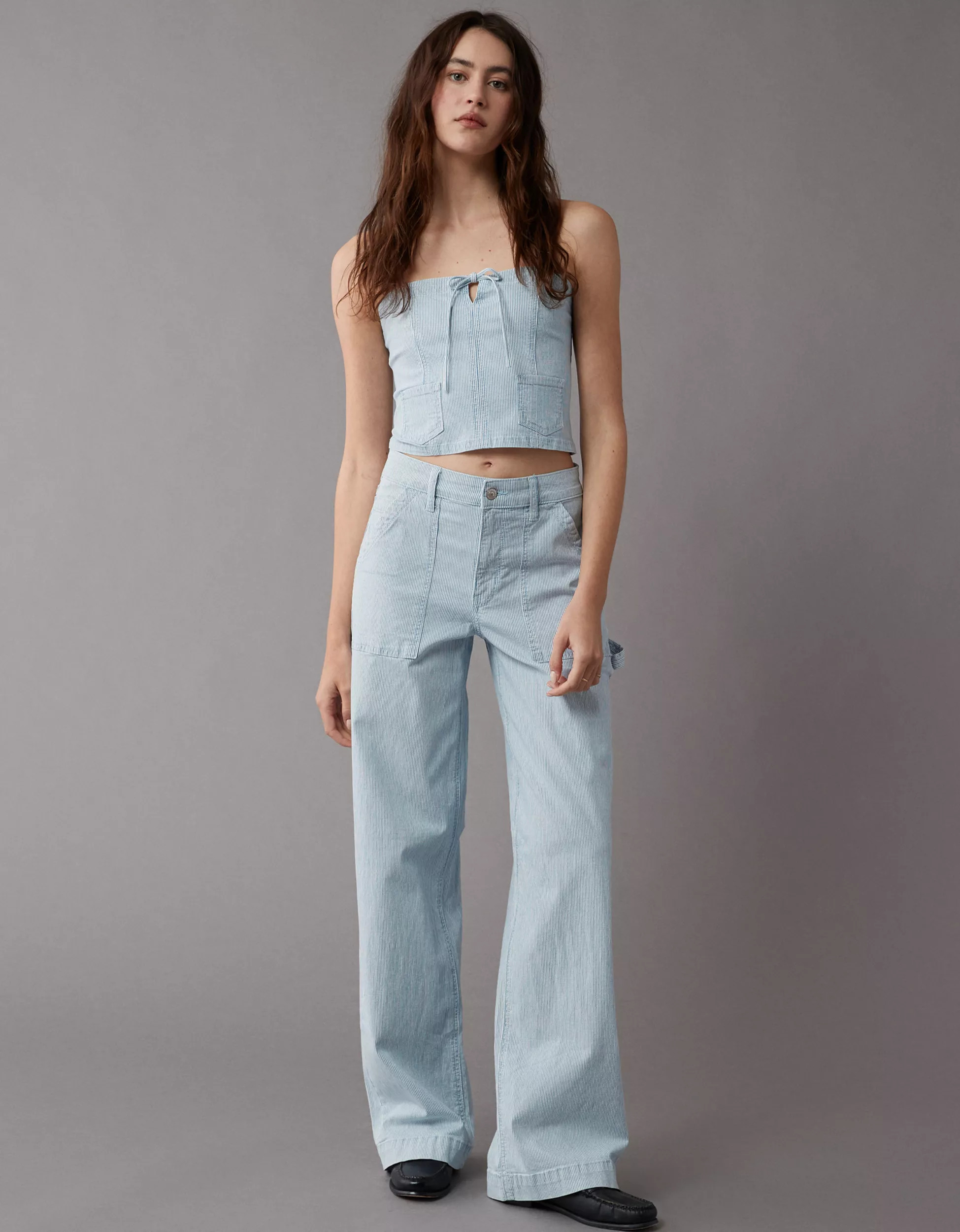 AE Stretch Super High-Waisted Baggy Wide-Leg Jean | American Eagle Outfitters (US & CA)