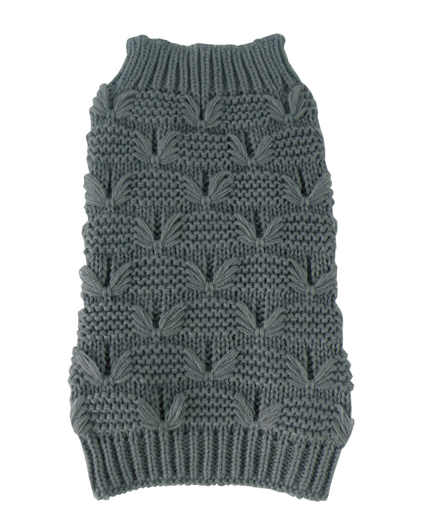 Pet Life Butterfly Stitched Heavy Cable Knitted Fashion Turtle Neck Dog Sweater | Gilt