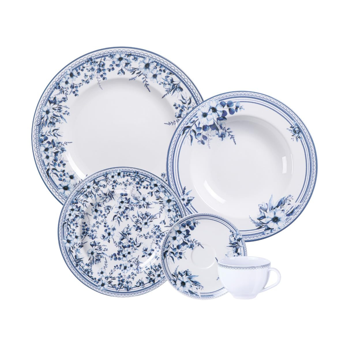 Aparelho de Jantar Tramontina Azzura em Porcelana Decorada 20 Peças | Amazon (BR)