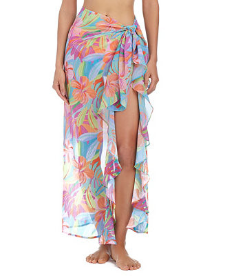 Bleu by Rod Beattie Women's Bellissimo Ruffle Cover-Up Swim Sarong - Macy's | Macy's