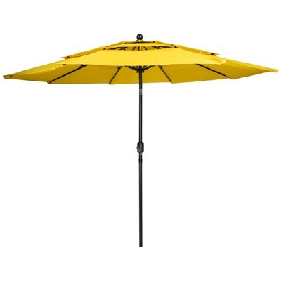 Northlight 9.75ft Outdoor Patio Market Umbrella with Hand Crank and Tilt, Yellow | Target