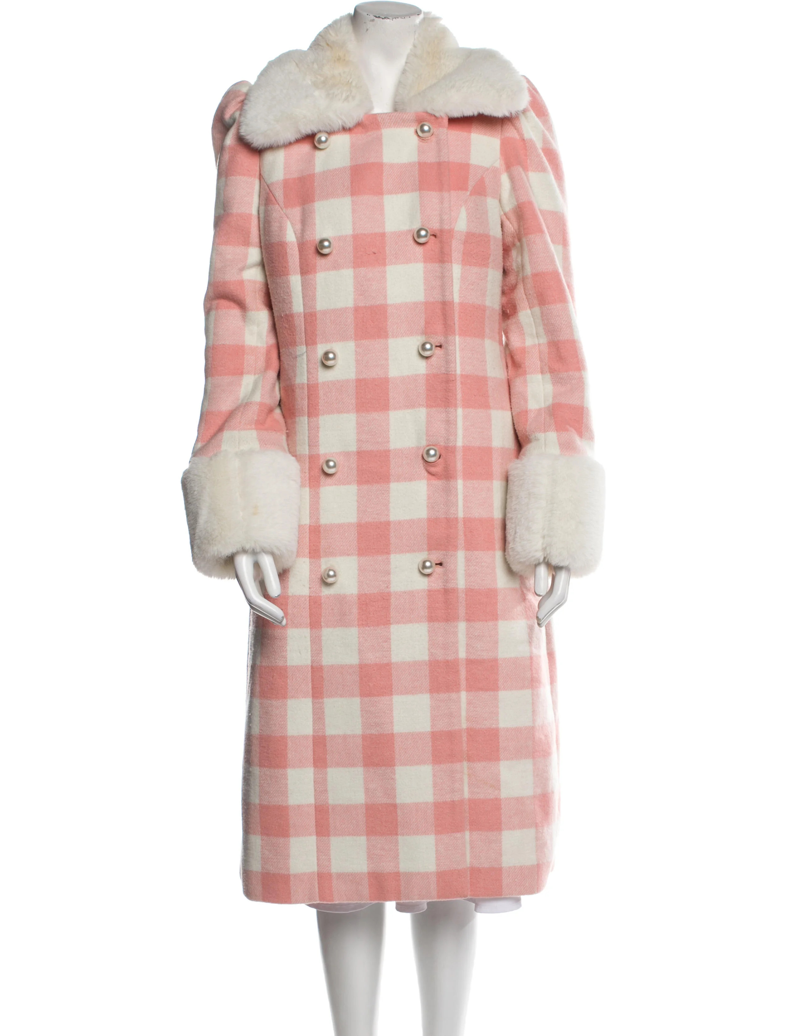 Plaid Print Faux Fur Coat | The RealReal