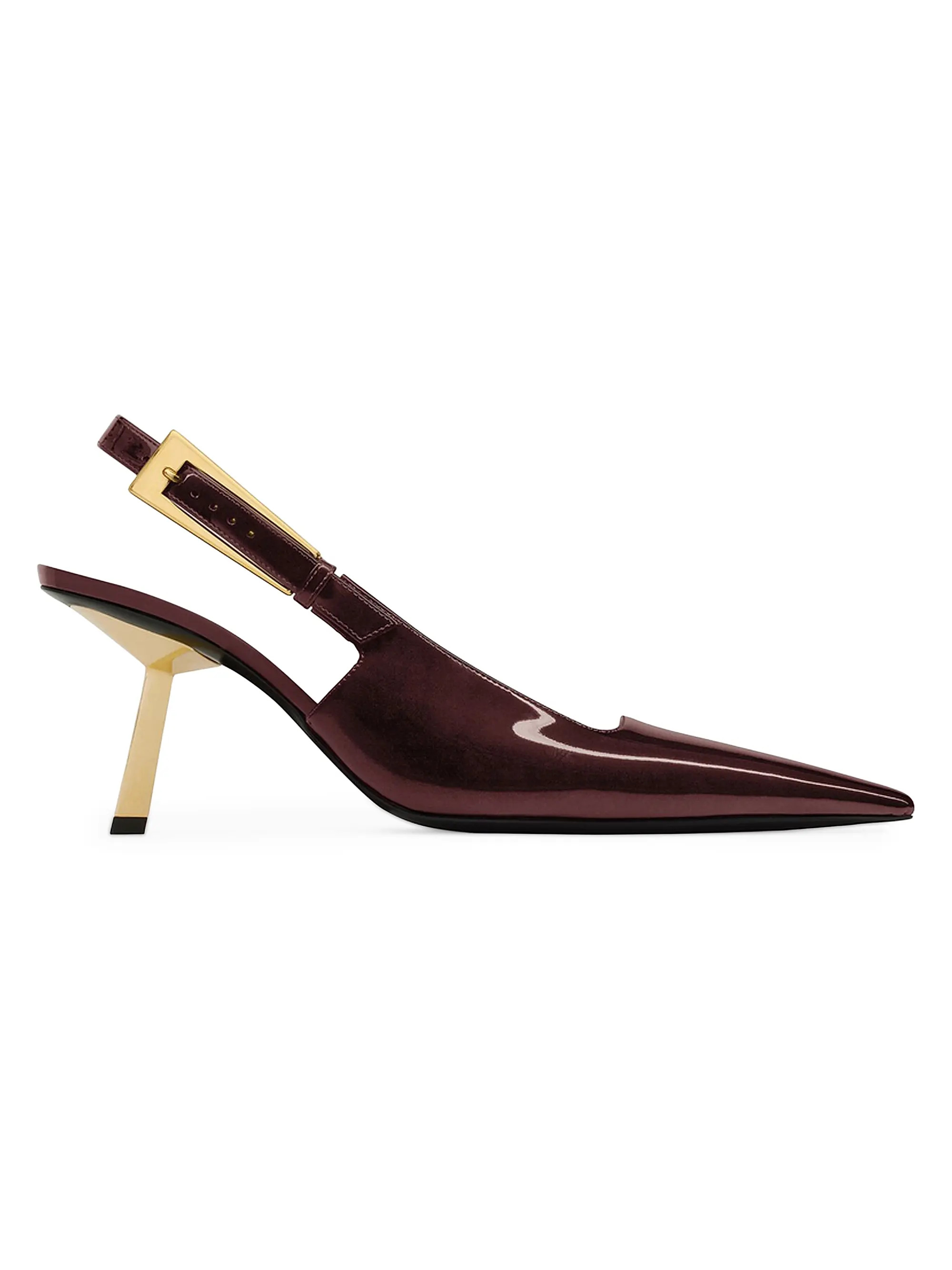 Saint Laurent Lee Slingback Pumps in Patent Leather | Saks Fifth Avenue | Saks Fifth Avenue