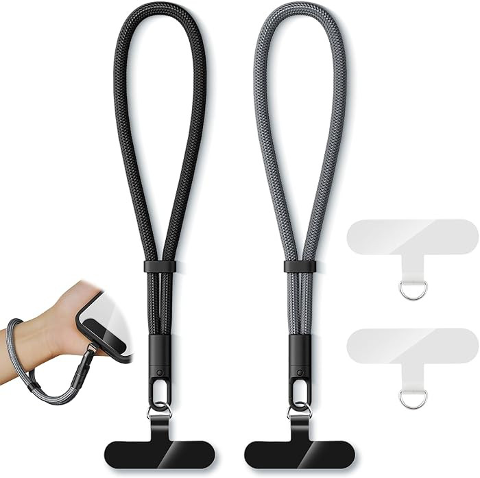 KITANIS 2 Pack Phone Lanyard,2×Hand Wrist Strap,4×Tether Tabs,Universal Cell Phone Multifuction... | Amazon (US)