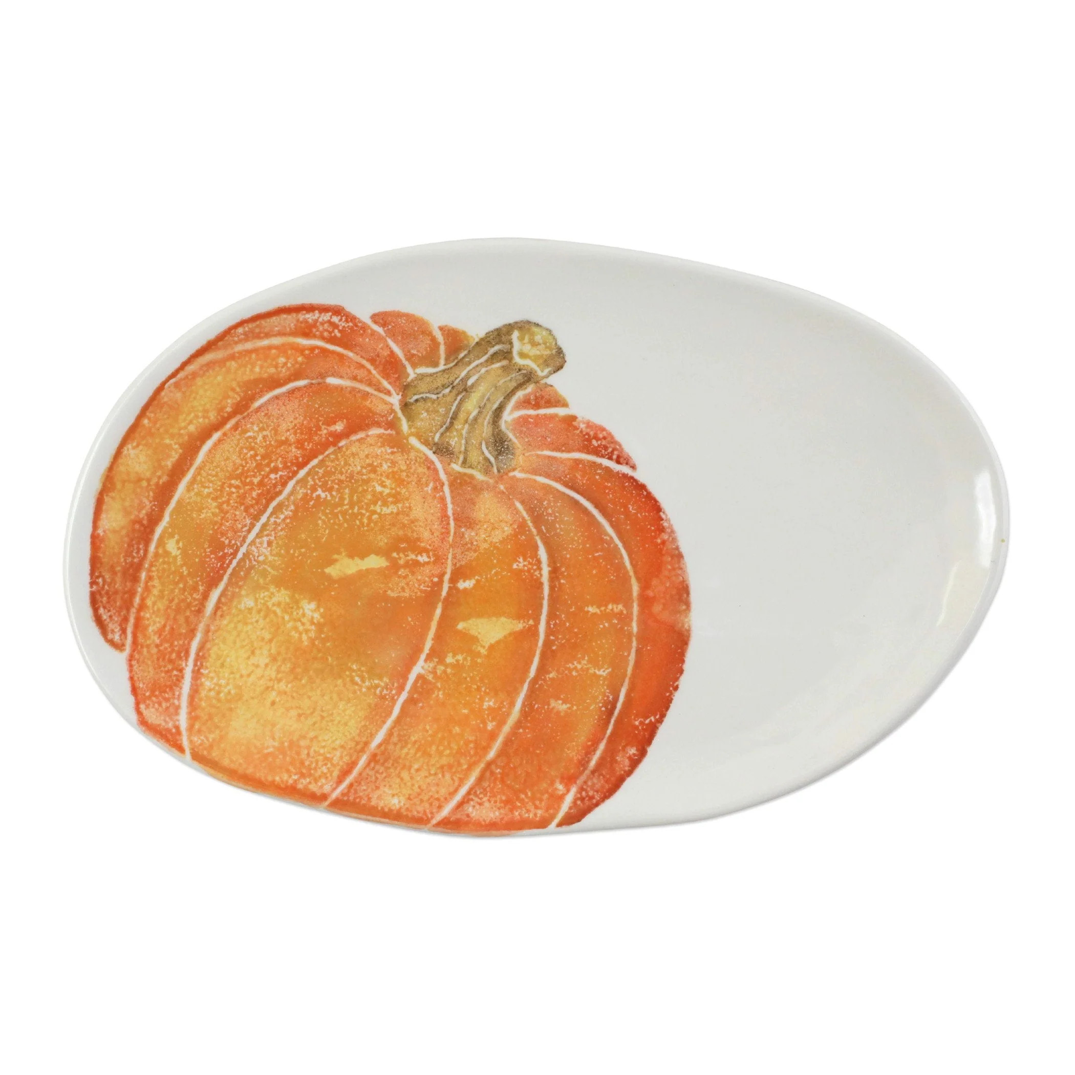 Pumpkins Small Oval Platter w/ Pumpkin | VIETRI
