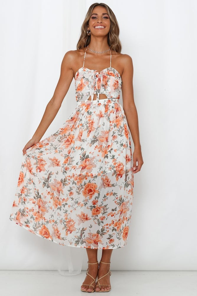 Make No Promises Maxi Dress Orange | Hello Molly (AU)