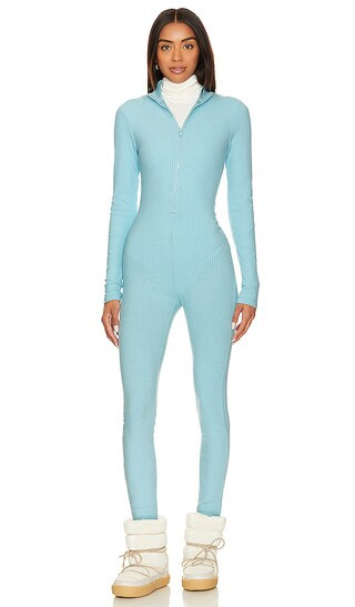 Lodge Onesie in Powder Blue Rib | Revolve Clothing (Global)