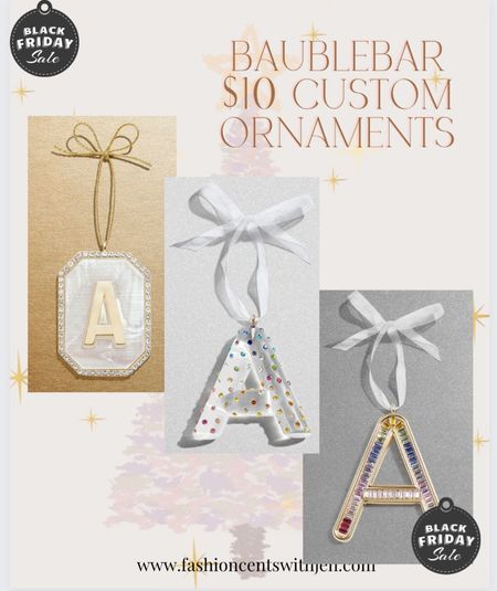 Customizes initial ornaments from bauble bar for $10 


Bauble bar 


#LTKGiftGuide #LTKHoliday #LTKCyberWeek