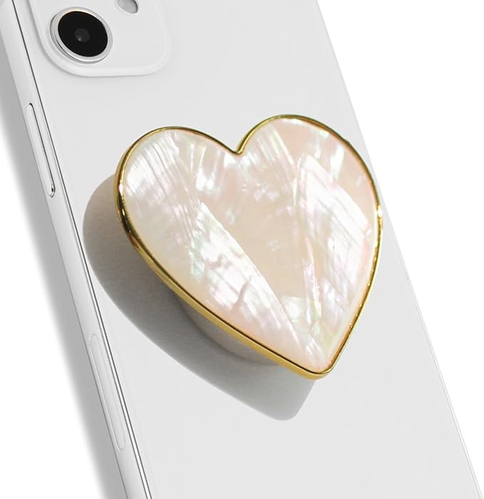 OnTheGrip Cute Natural Seashell Design Heart Shape Collapsible Mobile Phone Grip Stand Holder for... | Amazon (US)