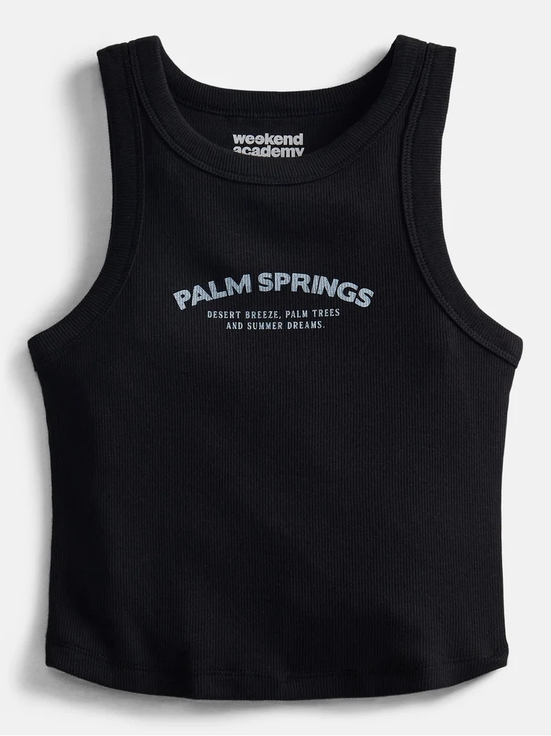 Weekend Academy Girls Graphic Tank Top, Sizes 4-18 | Walmart (US)