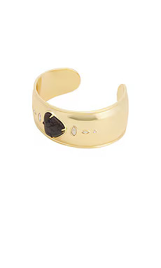 Ettika Midnight Solstice Thick Cuff Bracelet in Black & Gold from Revolve.com | Revolve Clothing (Global)