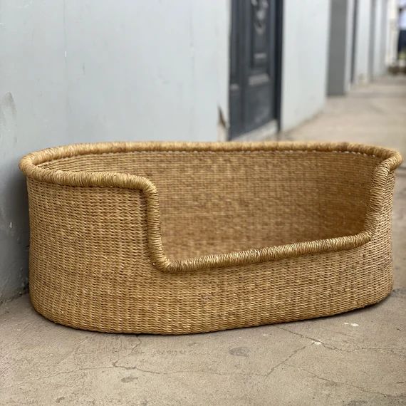 Natural Dog Bed Basket  Pet Furniture  Dog Furniture  - Etsy Canada | Etsy (CAD)