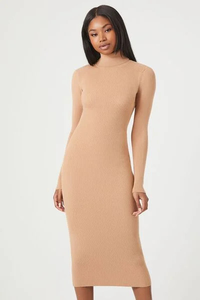 Mock Neck Midi Sweater Dress | Forever 21