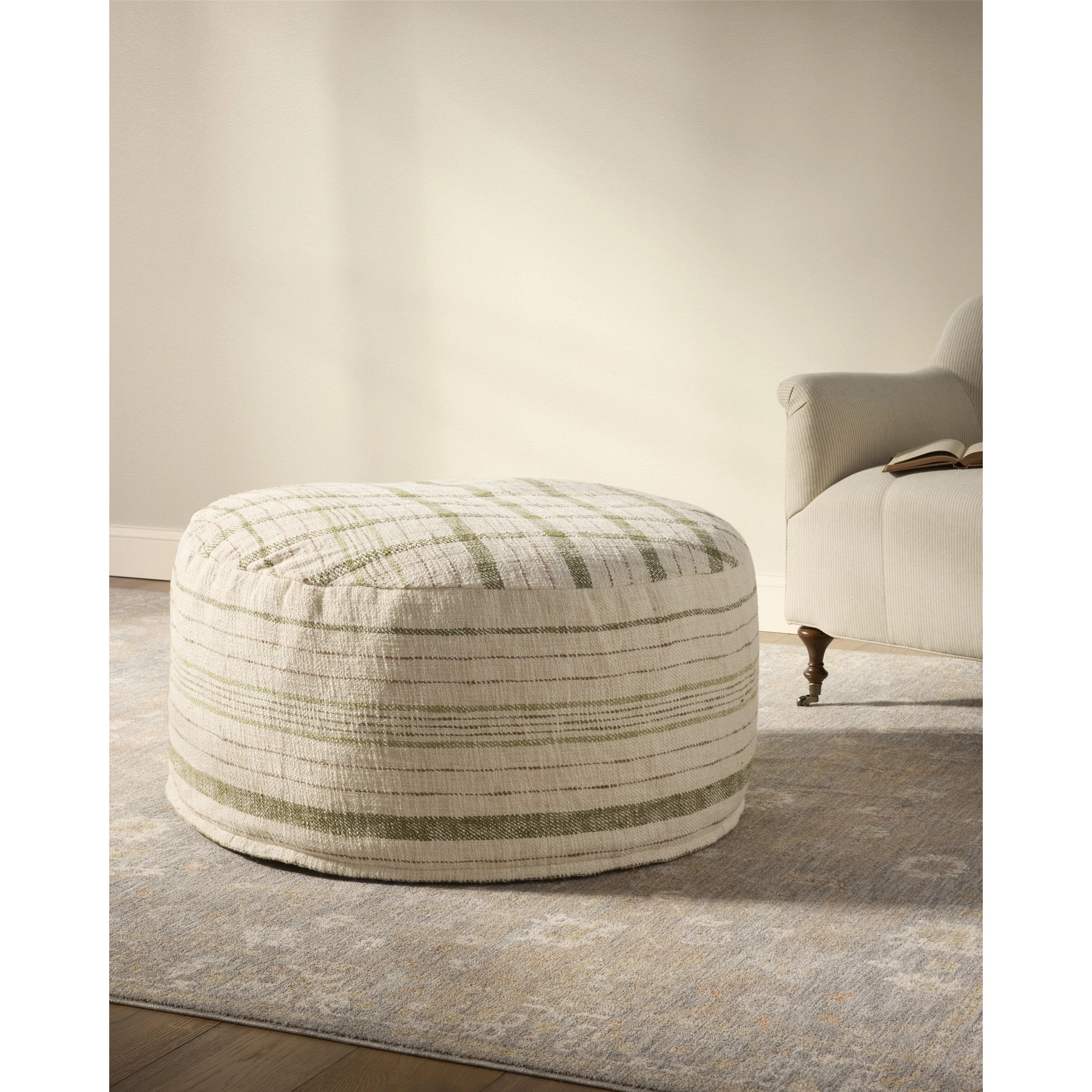Chris Loves Julia x Loloi Chris Loves Julia Wallace Cream Pouf & Reviews | Wayfair | Wayfair North America