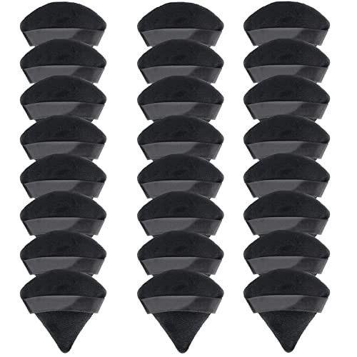 24 Pieces Triangle Powder Puff, Washable Cotton Face Makeup Puff for Loose Powder Body Cosmetic Foundation Sponge Makeup Tool (24Black) | Amazon (US)