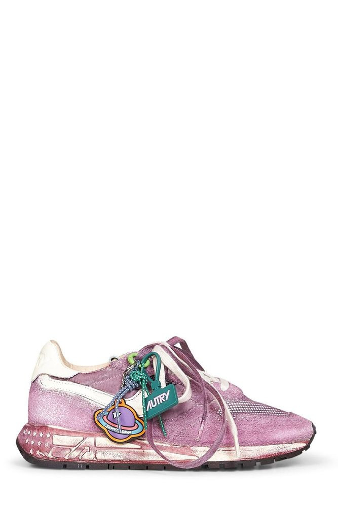 Autry Reelwind Distressed Lace-Up Sneakers | Cettire Global
