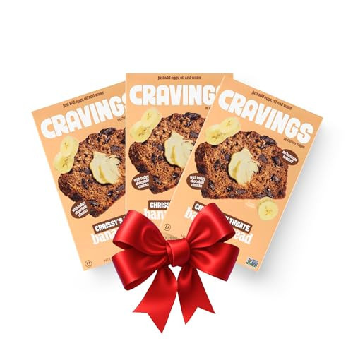 Cravings by Chrissy Teigen Ultimate Banana Bread Mix, Fast and Easy No bananas needed Only 03 Ingredients Eggs, Oil and Water, 18.75 oz (Pack of 3) | Amazon (US)