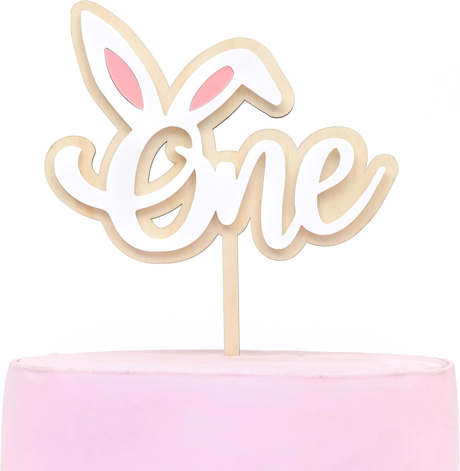 Wooden Some Bunny Is One Cake Topper - Easter 1st Birthday Cake Topper, Wooden and Acrylic Bunny ... | Amazon (US)