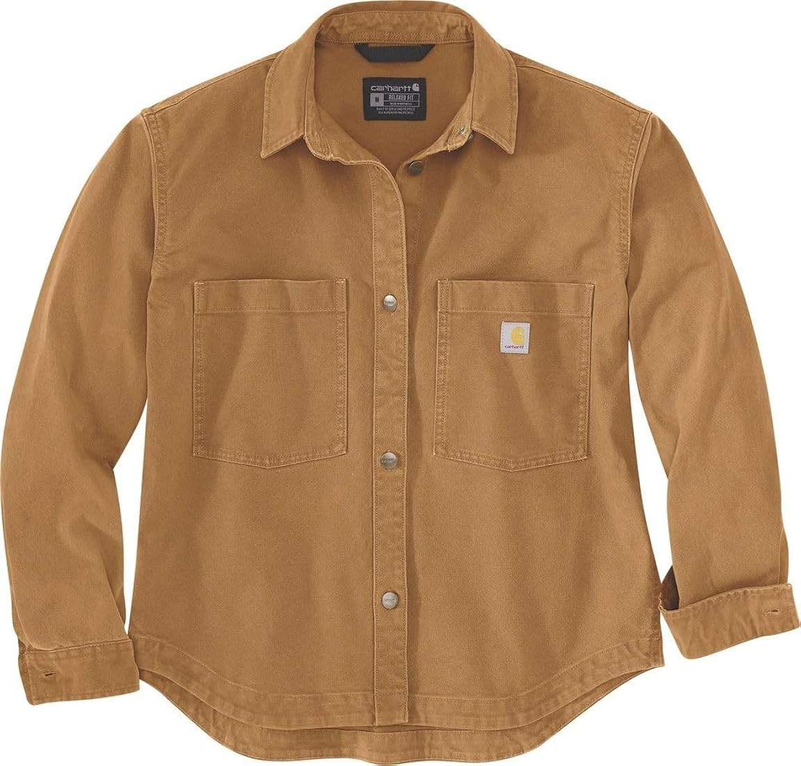 Carhartt Women's Rugged Flex Loose Fit Heavyweight Duck Overshirt | Amazon (US)