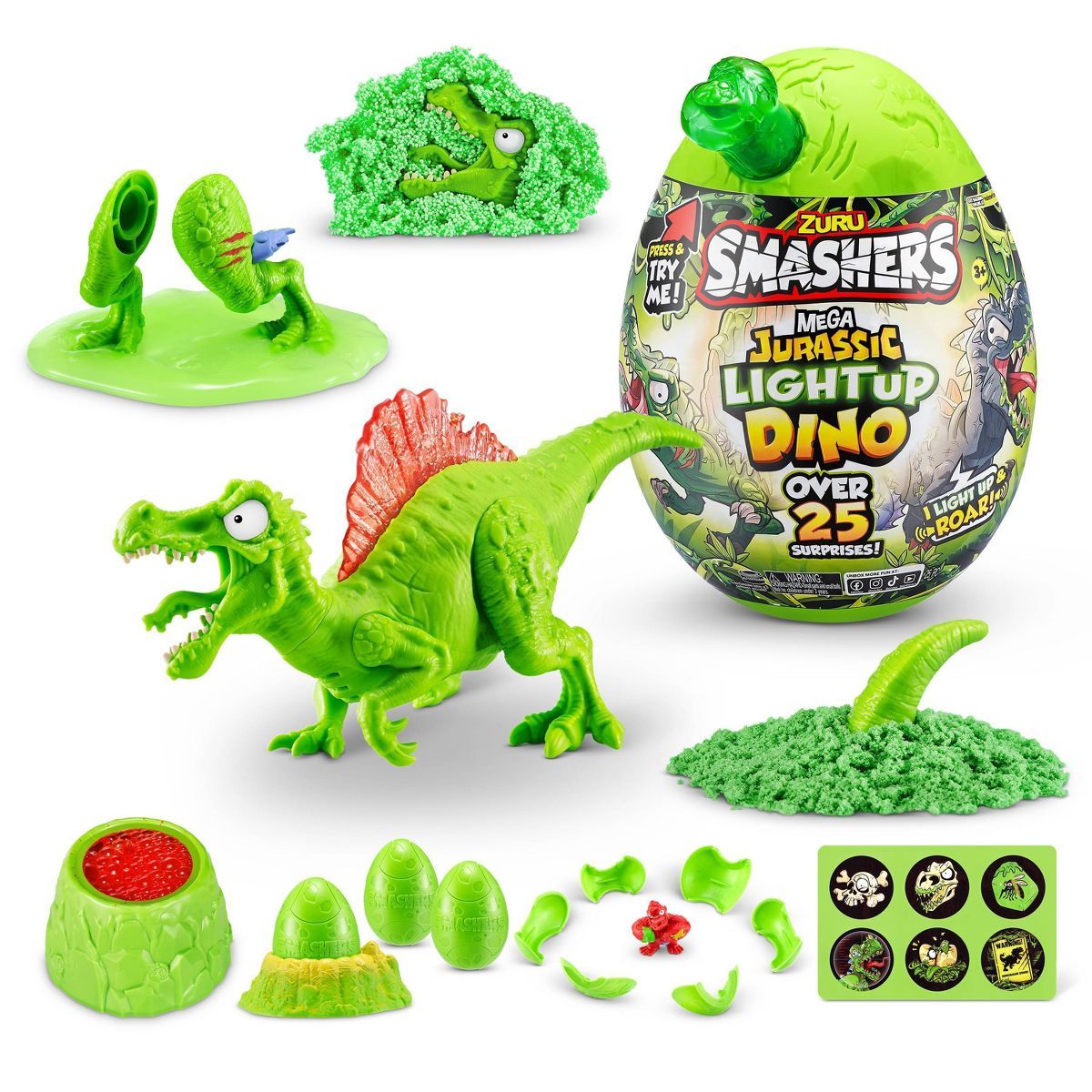 Smashers Mega Jurassic Light-Up Dino Surprise Egg Mini Figure Set | Target