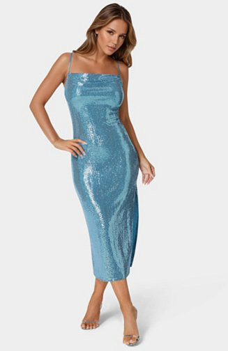 Women's Spaghetti Gown Long Slim Dress | Macy's