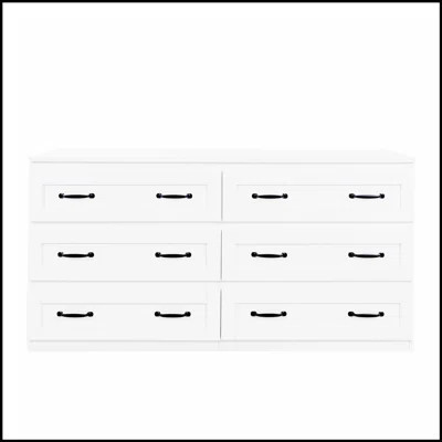 Modern Side Cabinet with 6 Spacious Drawers, Wood Chest for Organized Storage in Living Room, Bedroom, or Hallway. | Wayfair North America