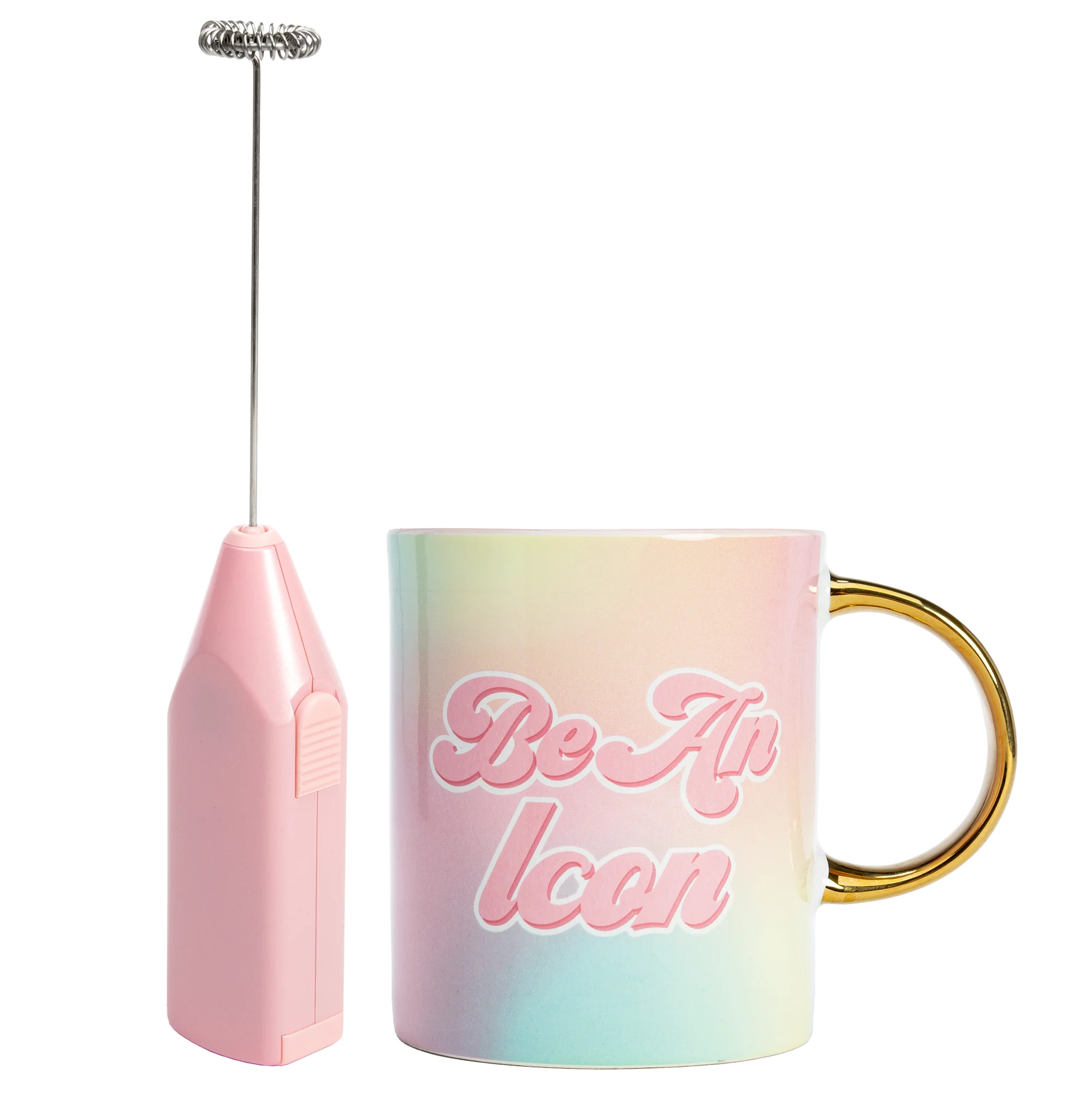 Paris Hilton "Be An Icon" 16oz Ceramic Coffee Mug and Electric Milk Frother Set - Battery Powered... | Walmart (US)