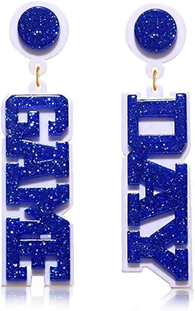 Game Day Earrings for Women, Acrylic Football Earrings Game Day Accessories Team Sports Fan Earri... | Amazon (US)