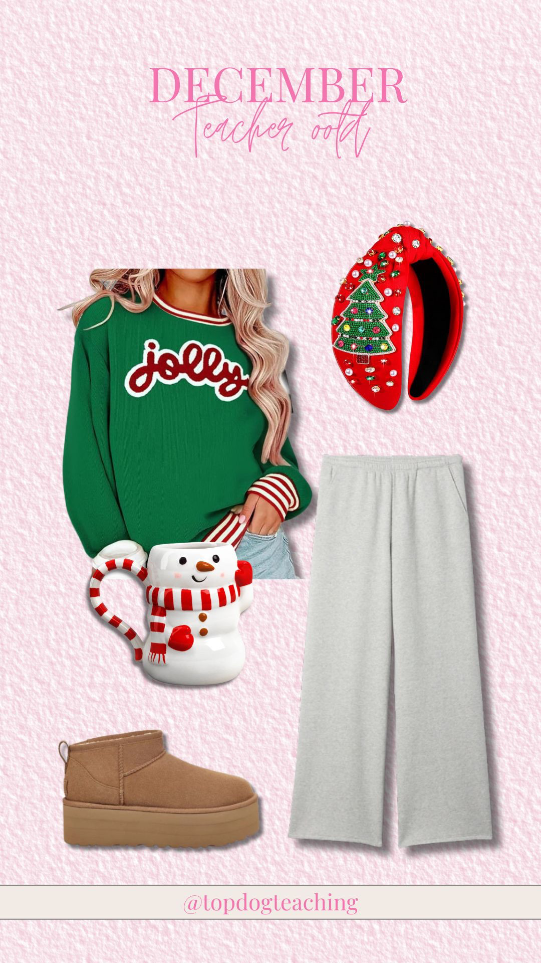 December teacher outfits just hit different. 🎄💚 This jolly green sweater + wide-leg cozies combo is my new personality for cold classroom mornings. Add a festive headband and the cutest snowman mug for peak holiday teacher energy!

cute teacher outfit, teacher winter style, cozy classroom outfit, flare jeans outfit, winter teacher wardrobe, comfy school outfit, teacher fashion ideas, casual winter outfit, everyday teacher style, cold weather classroom outfit 

 #LTKHoliday #LTKdayinmylife #LTKootd