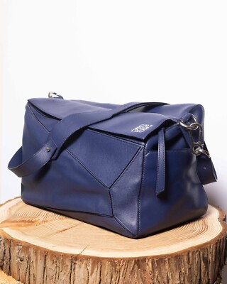 Loewe Puzzle Bag Leather Calf Skin Large Blue Rare Silver Hardware  | eBay | eBay US