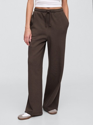 Fleece Rib-Seam Wide-Leg Pants | Gap Factory