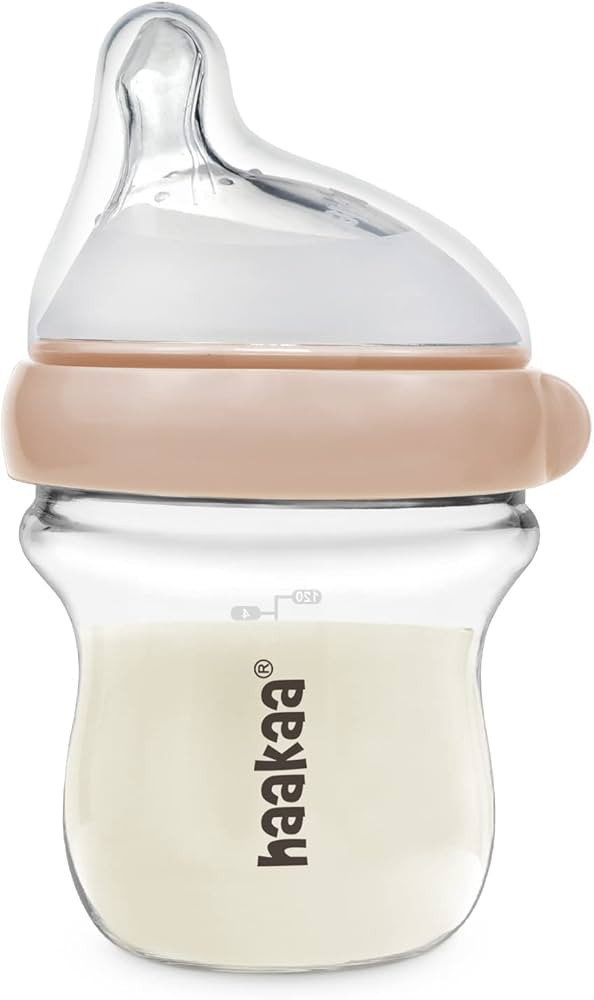 haakaa Gen.3 Natural Glass Baby Bottle 4.2oz/120ml - Wide Neck, Anti-Colic Slow Flow Nipple,Easy ... | Amazon (CA)
