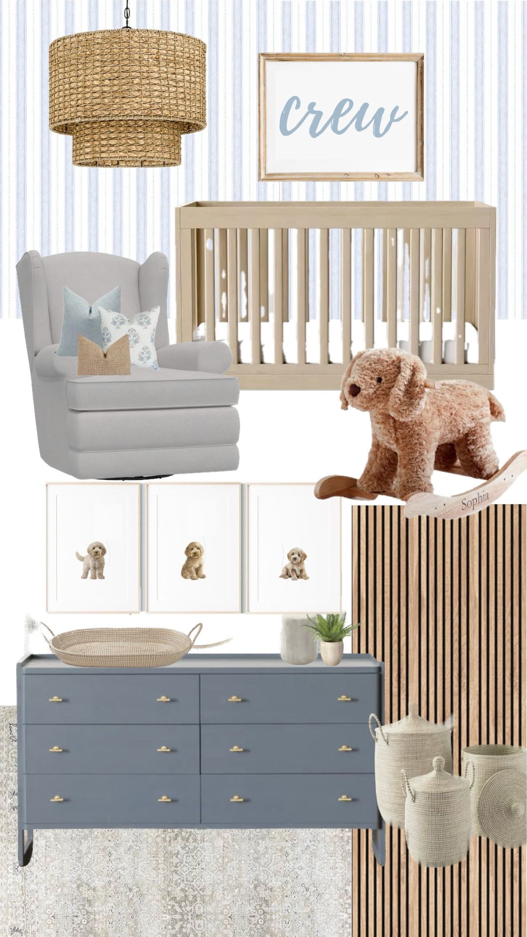 Baby boy nursery inspo - dog theme with neutral colors and pops of blue!

#LTKHome #LTKBaby