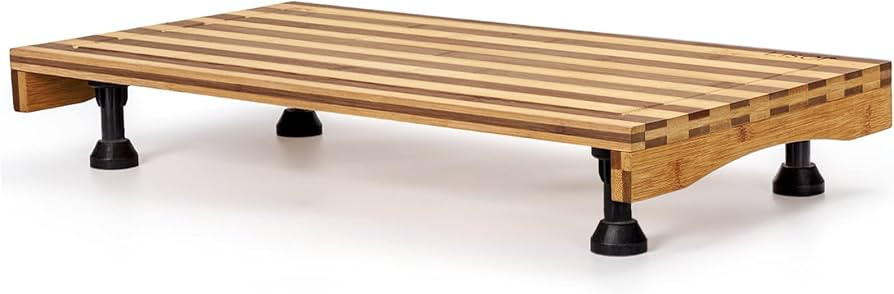 Bamboo Stovetop Cover&Countertop Cutting Board with Adjustable Legs, 21.14 x 11.42 inches Dual-pu... | Amazon (US)