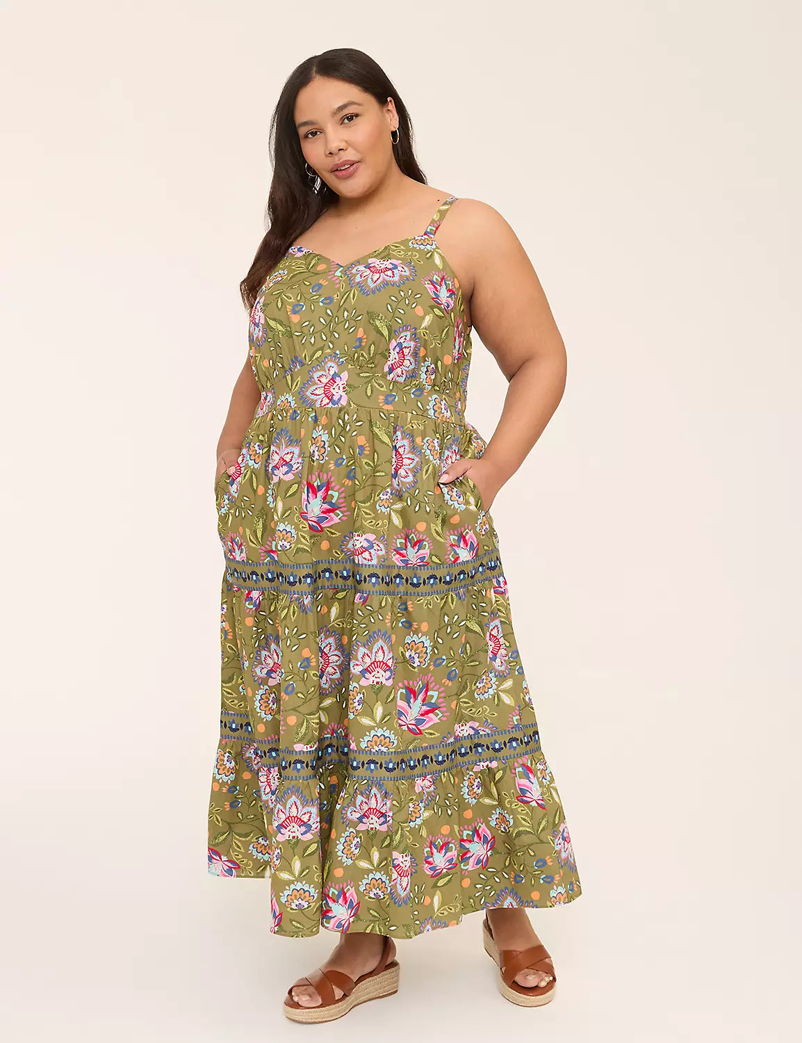 Shirred-Bodice Maxi Dress | Lane Bryant (US)