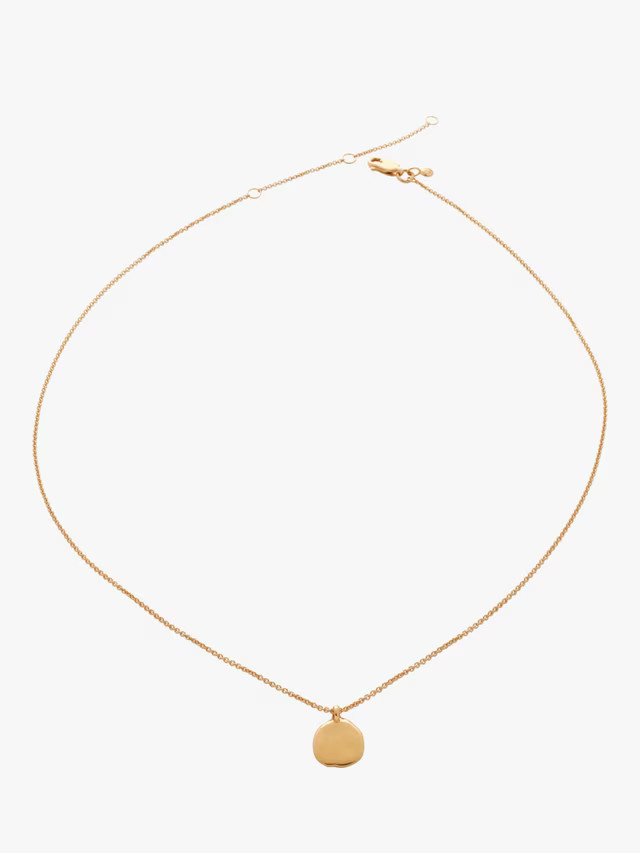 Monica Vinader Siren Petal Pendant Necklace, Gold | John Lewis (UK)