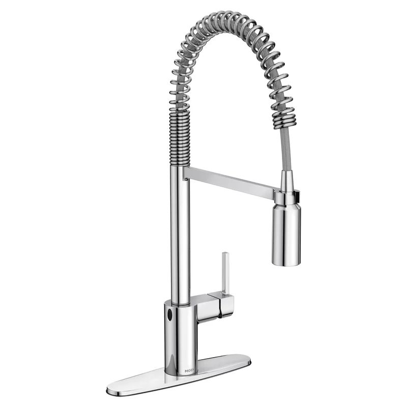 Moen Align MotionSense Wave Single Handle Spring Pulldown Kitchen Faucet with Power Clean Technol... | Wayfair North America