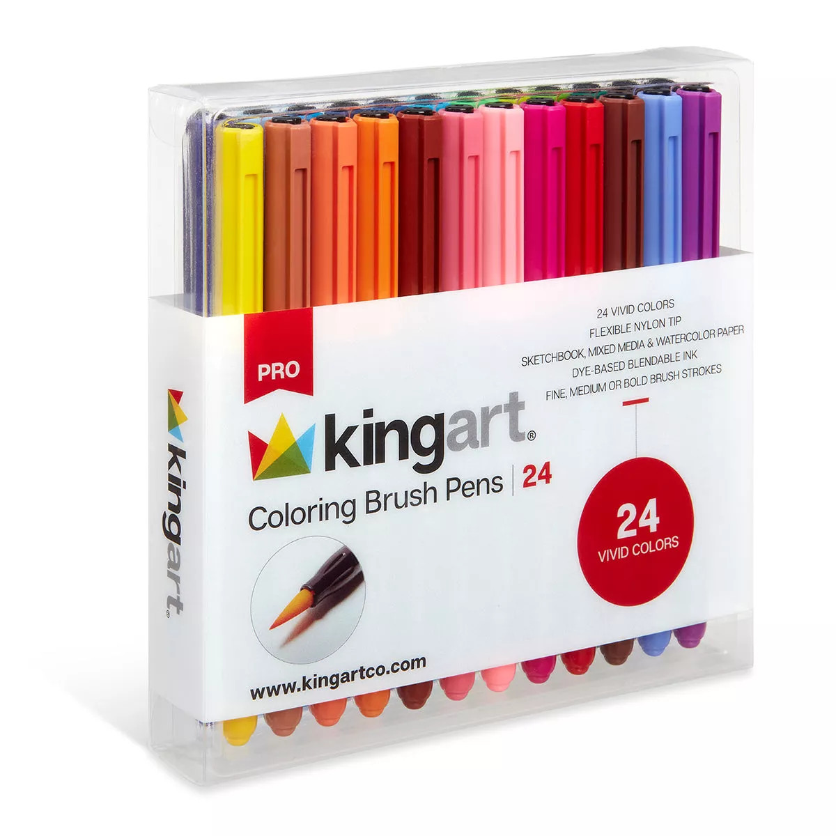 KINGART PRO Coloring Brush Pens 24 Colors | Target