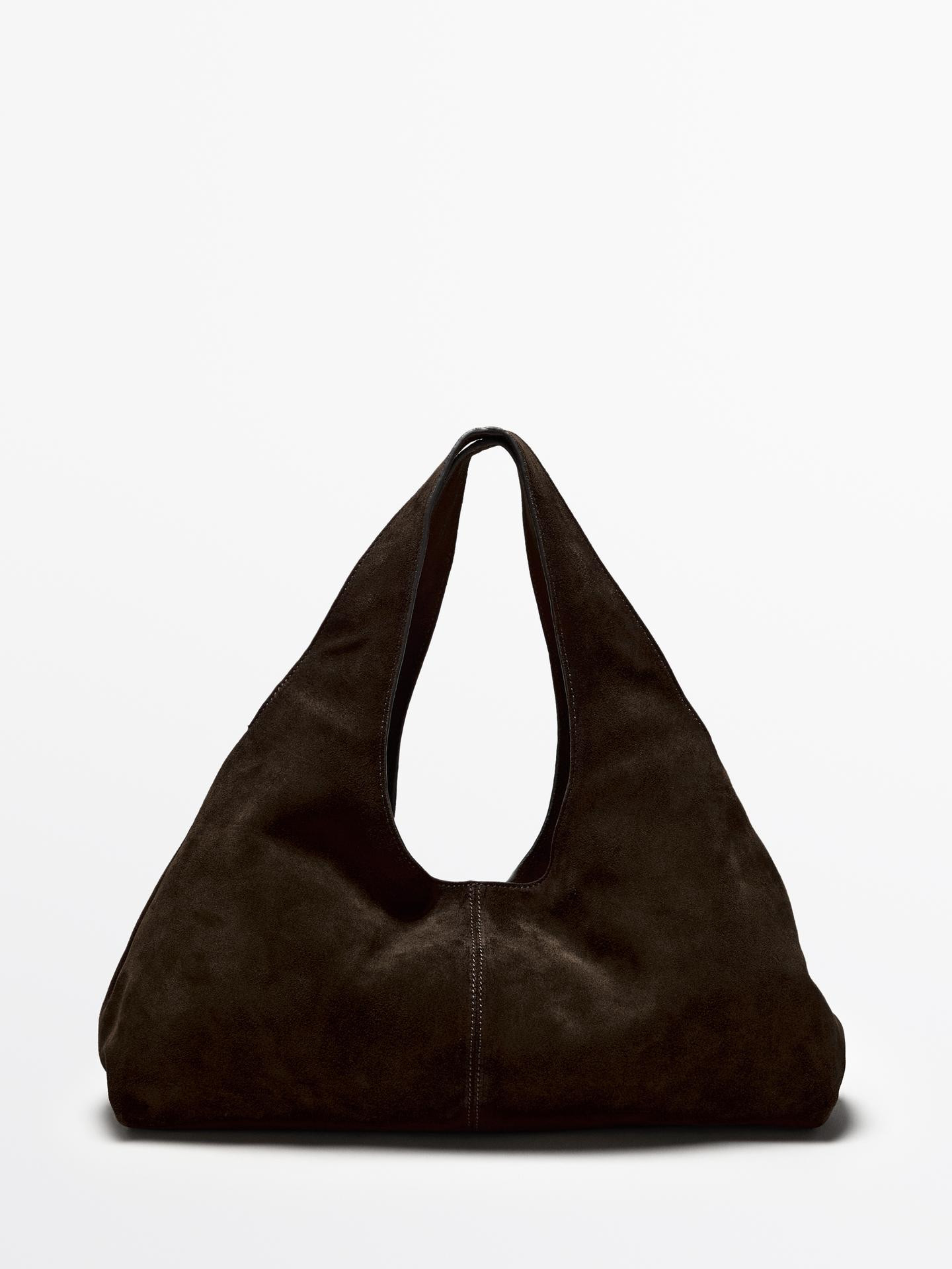 Medium split leather lady bag | Massimo Dutti US