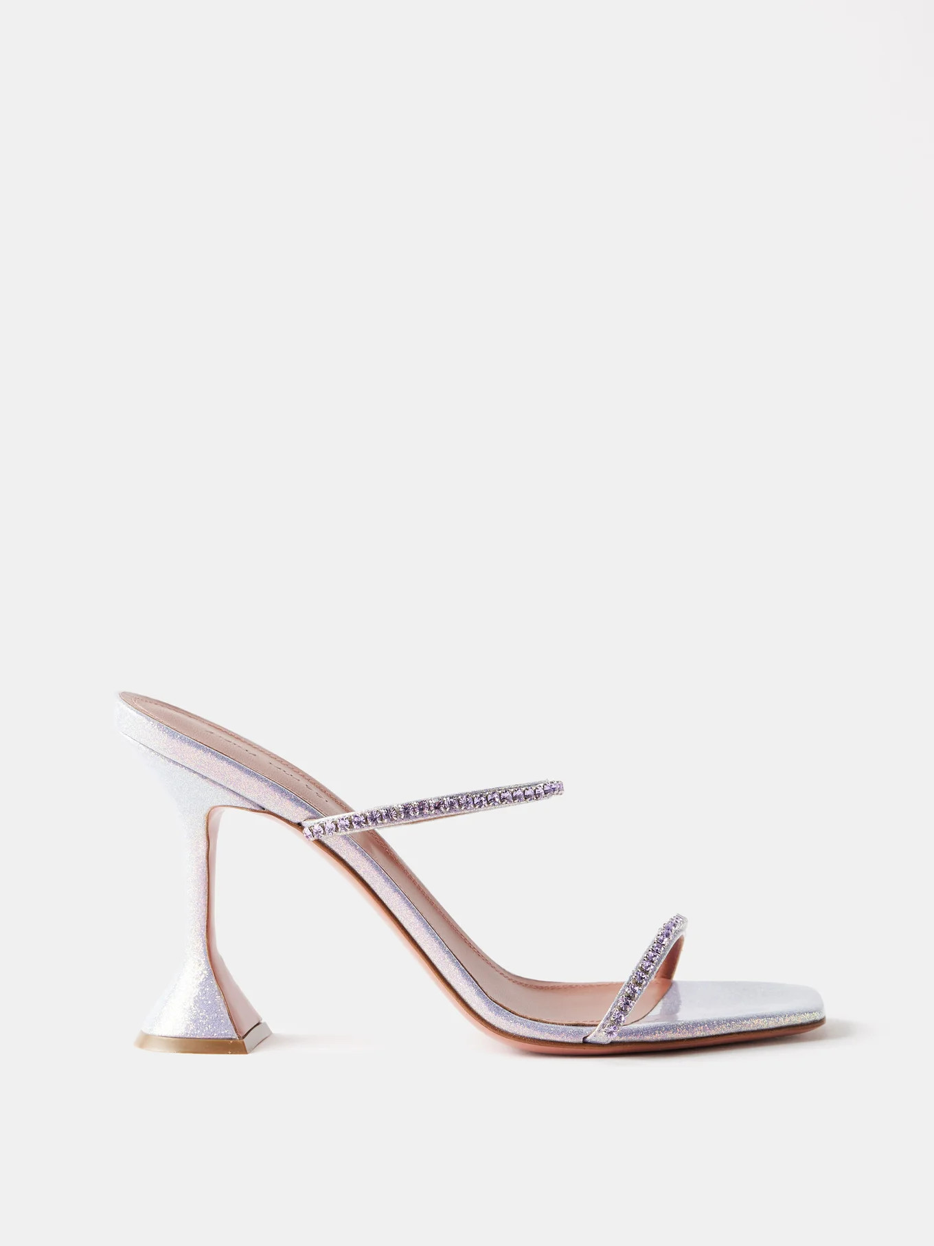Gilda 95 crystal iridescent faux leather sandals | Matches (US)