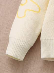 HomeKids ClothingToddler Girls ClothingToddler Girls KnitwearToddler Girl SweatersToddler Girls F... | SHEIN