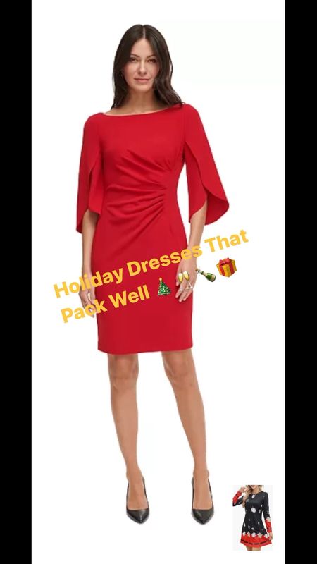 Are you traveling this holiday season?? These dresses are comfortable, flattering and travel well. Most come in multiple colors. There is something for every budget  

#LTKover40 #LTKparties #LTKHoliday