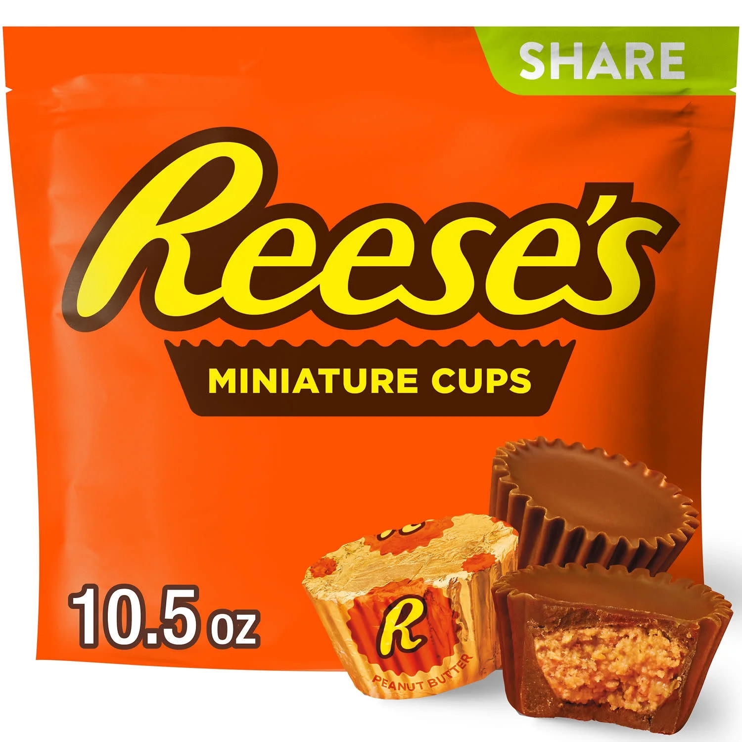 Reese's Miniatures Milk Chocolate Peanut Butter Cups Candy, Share Pack 10.5 oz | Walmart (US)