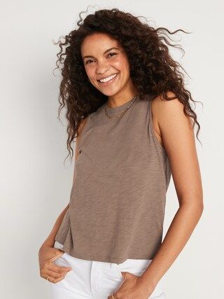 EveryWear Slub-Knit Sleeveless T-Shirt for Women | Old Navy (US)