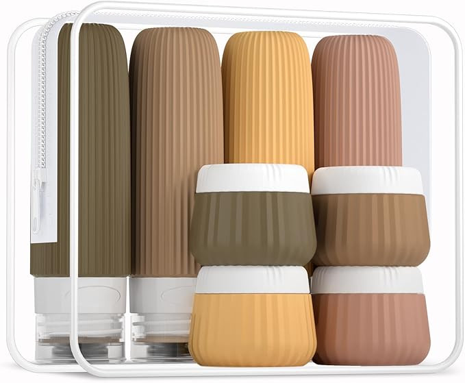 Gemice Travel Bottles for Toiletries 8 pcs Tsa Approved Travel Size Toiletries 90ml Travel Contai... | Amazon (UK)