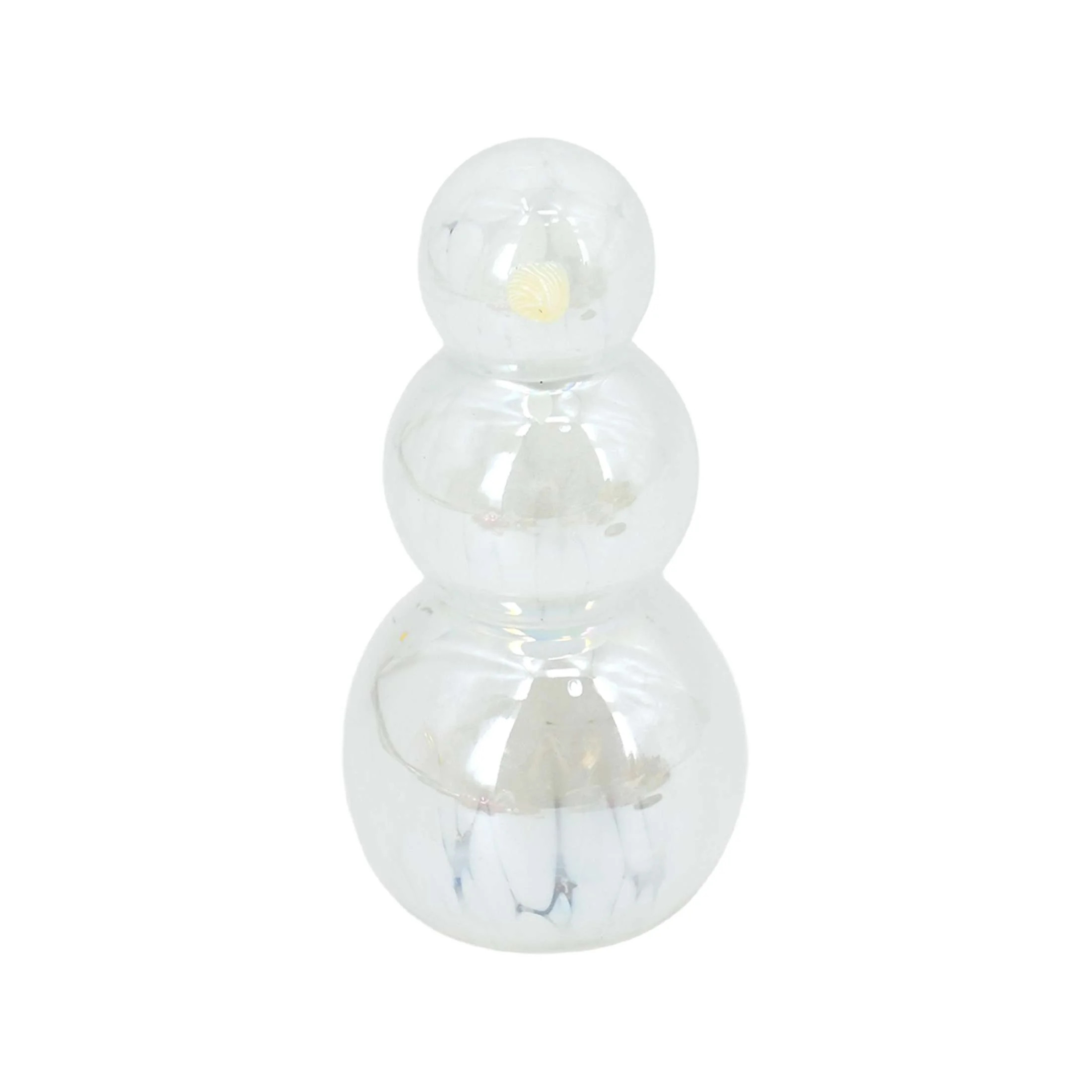 Glass Light-Up Snowman Christmas Decoration, White, 6.75", by Holiday Time | Walmart (US)
