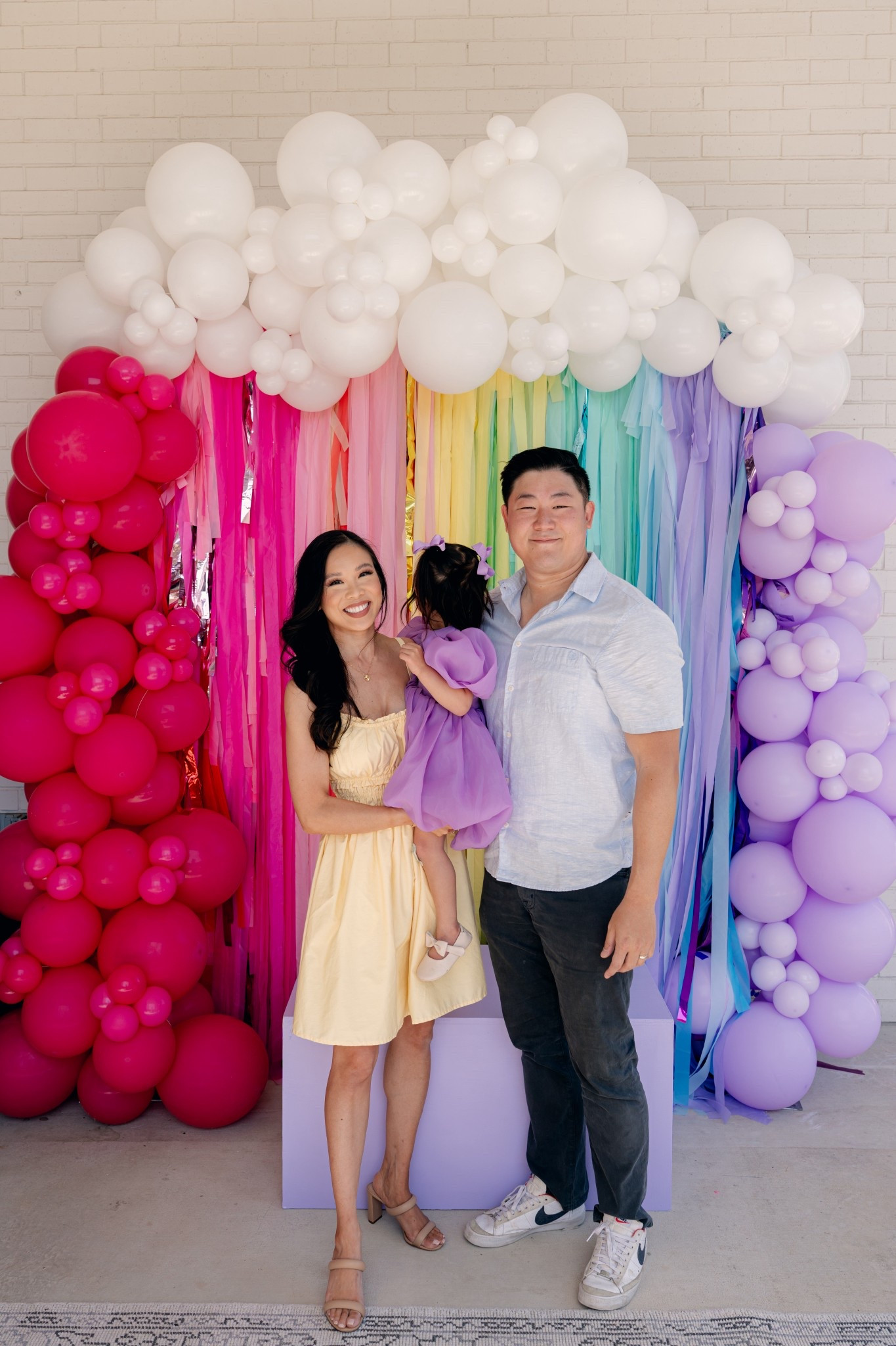 Rainbow birthday party for our three year old daughter! She requested everyone to wear a specific color. Love this yellow dress that’s nursing friendly, cotton, and has pockets. Perfect for spring and summer gatherings! Her dress is a hand me down from when her cousin was a flower girl in my sisters wedding! Love the puff sleeves, draping and the big bow in the back. Paired with barefoot friendly bow flats form Amazon. Also linked the streamer I bought but it needed to be stacked on top of another one because it’s so sheer. 

#LTKPetite #LTKmomlife #LTKKids