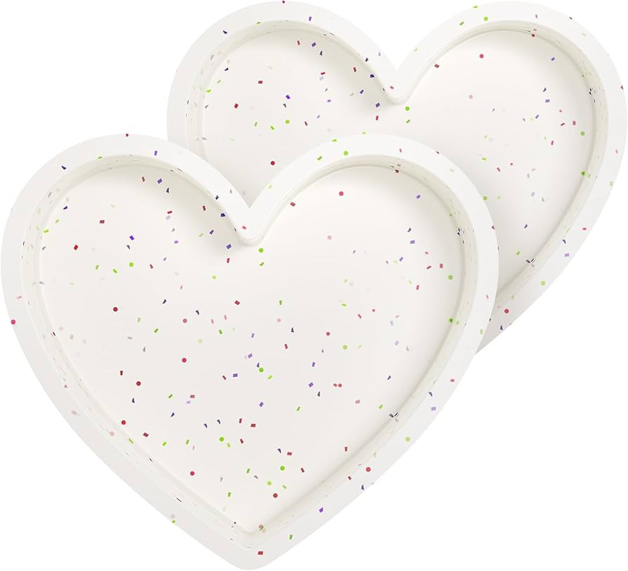 AOTASO 8 Inch Silicone Heart Shaped Cake Pans Small Heart Cake Pan Set Nonstick Silicone Heart Mo... | Amazon (US)