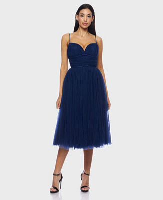 Alex & Sophia Juniors' Mesh Tulle Sleeveless Midi Dress - Macy's | Macy's