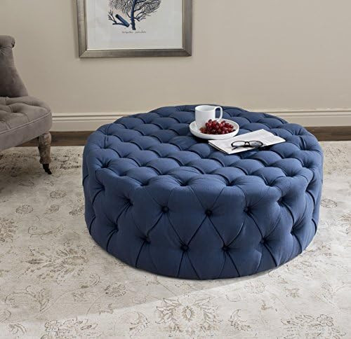 Safavieh Mercer Collection Charlene Taupe Tufted Ottoman | Amazon (US)